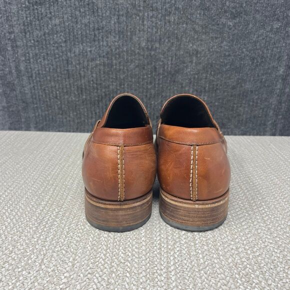 Helm The Wilson Loafers Brown Leather Slip On Dress Shoes Mens 11.5 main image 8
